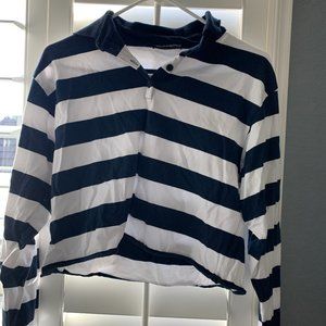 brandy melville stripped cropped long sleeve